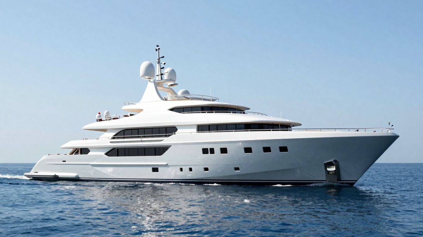 Seafair mega yacht on blue water