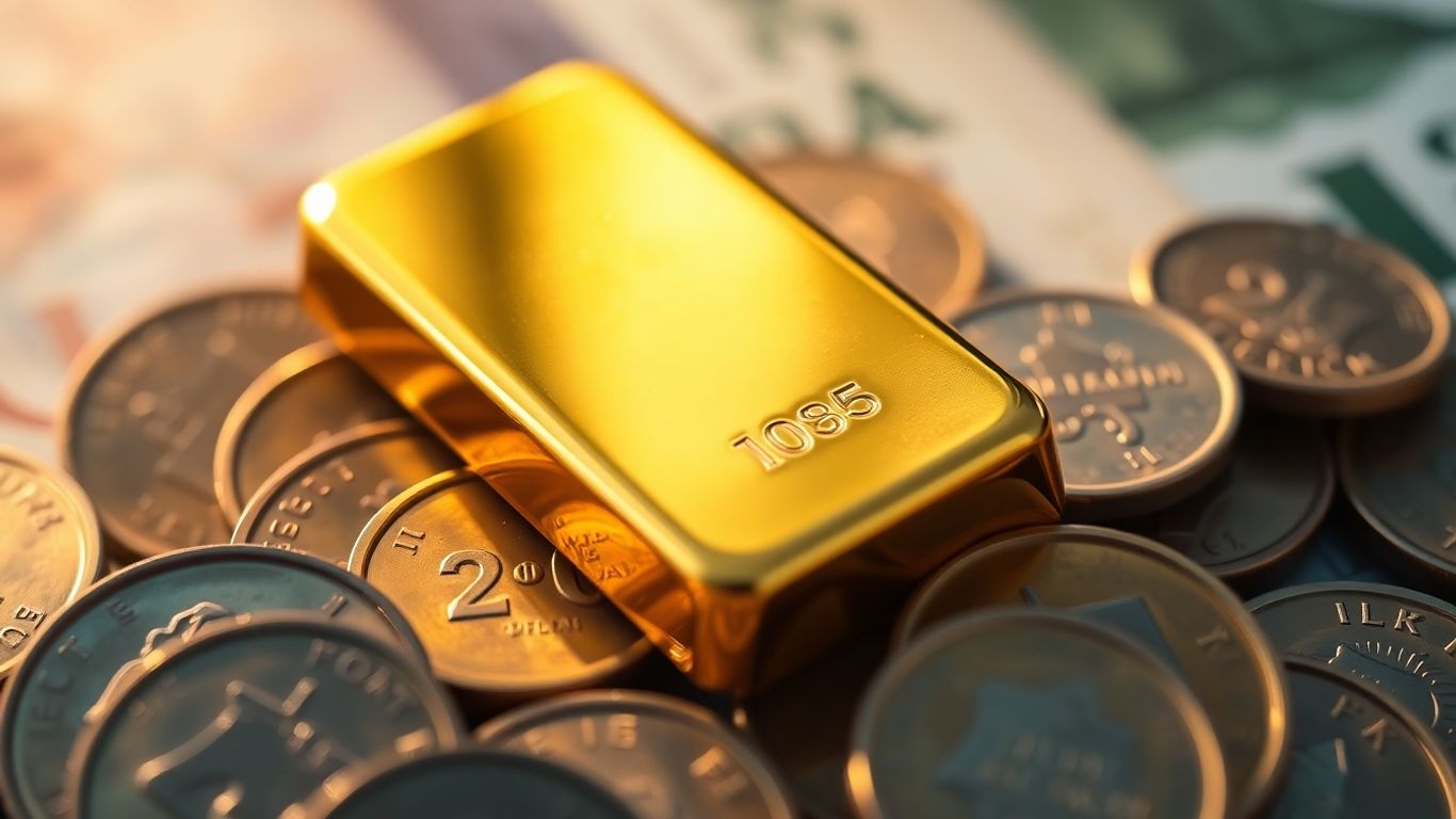 法国硬币上的金条。