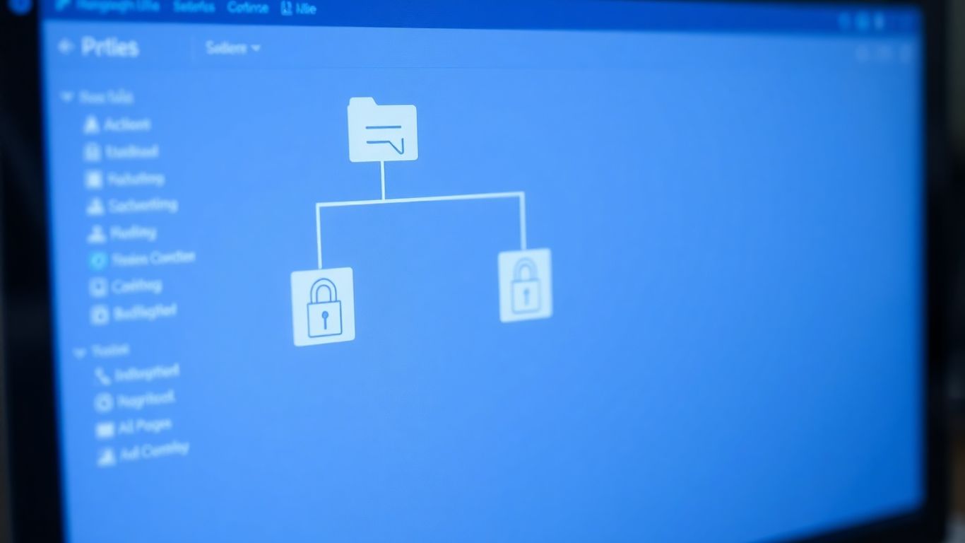 SharePoint folders with access control icons.