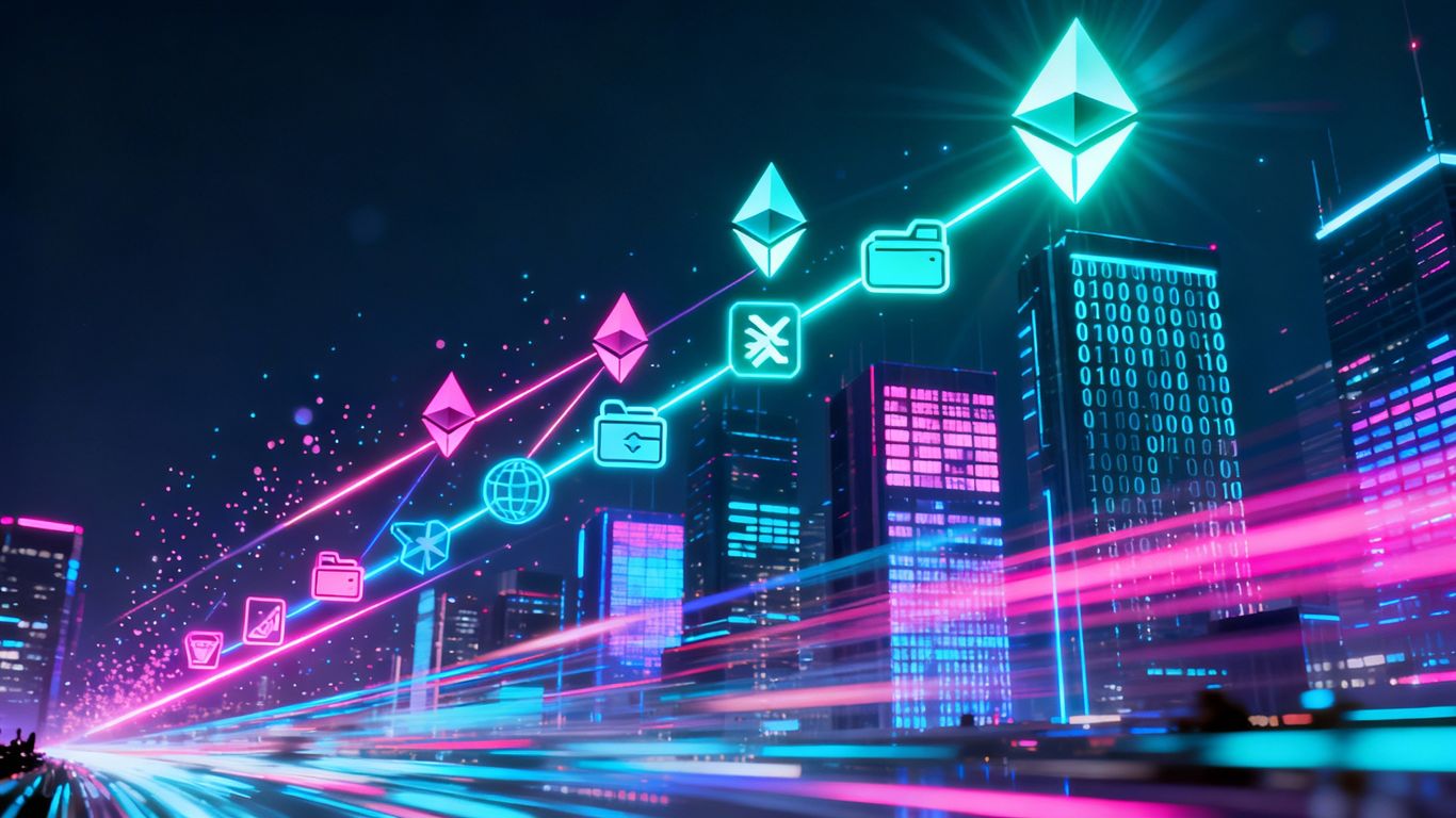 Ethereum network activity surging with DeFi innovations.