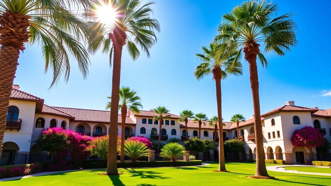 La Quinta Resort & Club architecture and palm trees.