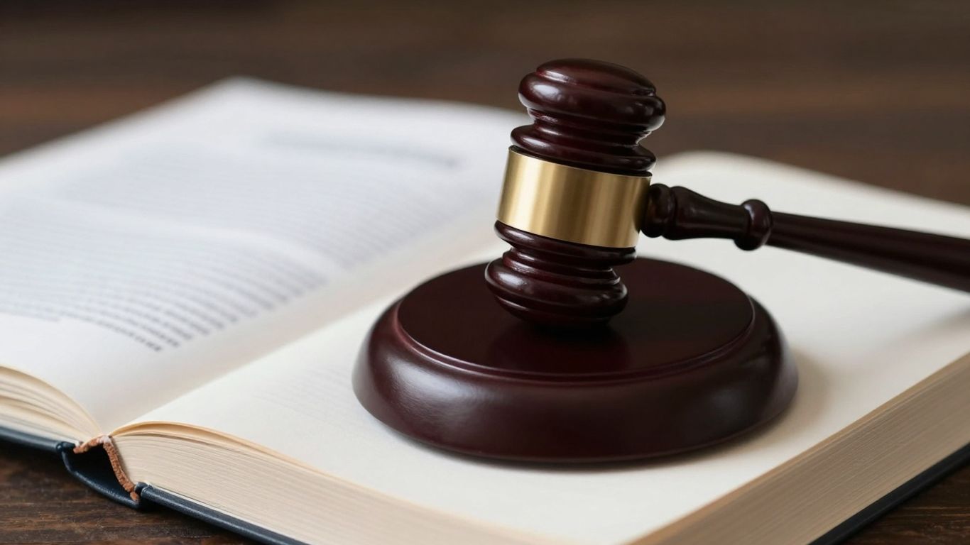 Gavel on legal book, symbolizing cleared record.