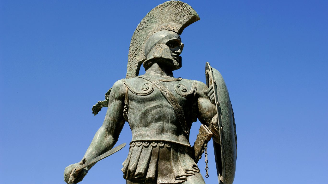 gray soldier statue