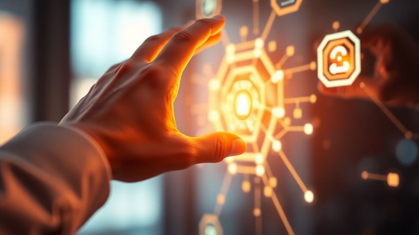 Person interacting with AI chatbot interface