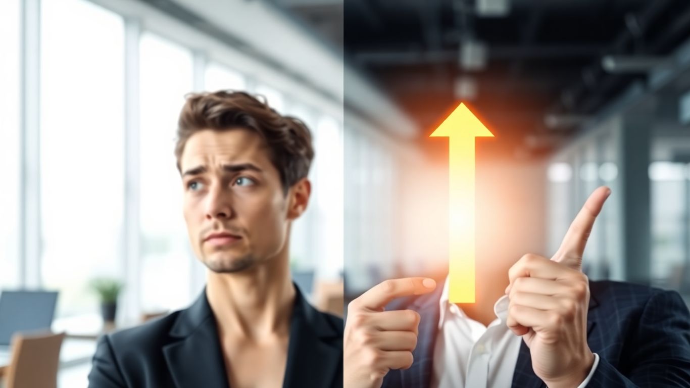 Question mark versus clear path illustration