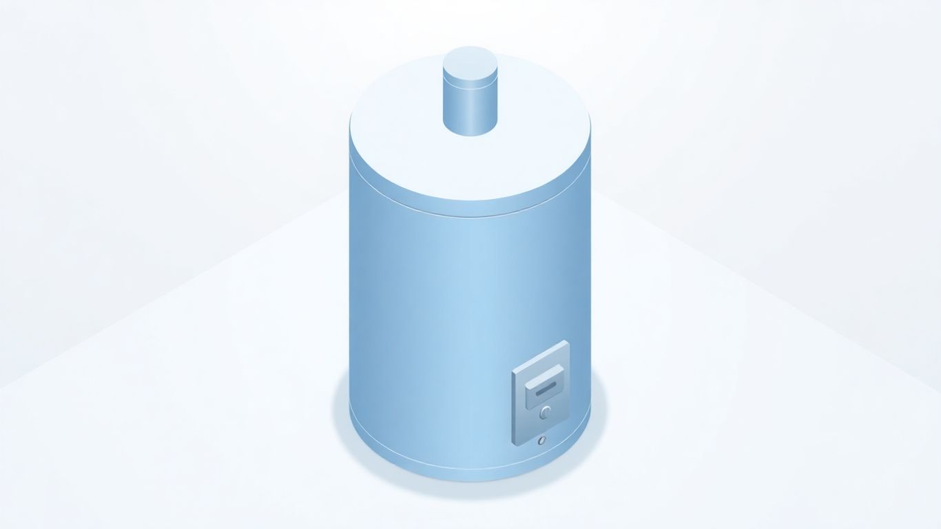 Isometric water heater with subtle repair indicators.