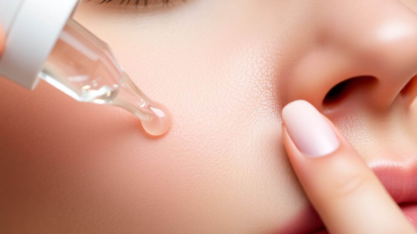 Aplicarea unui peeling chimic pe pielea feței.