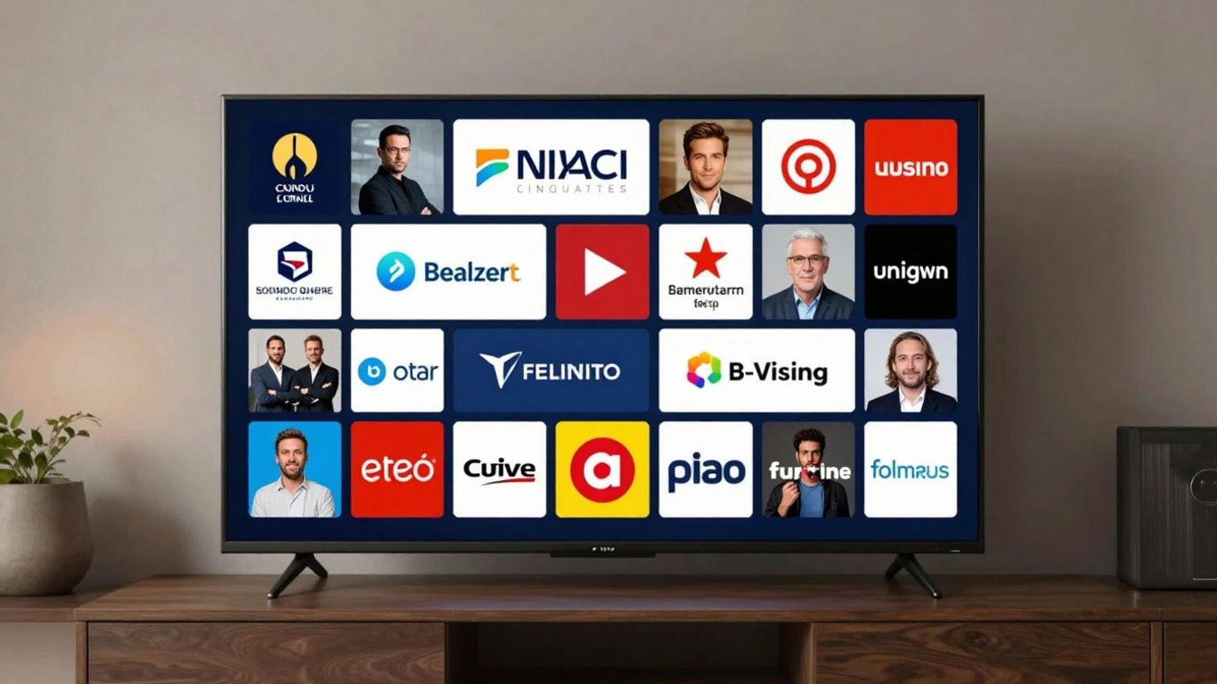 Global channel logos on a TV screen.