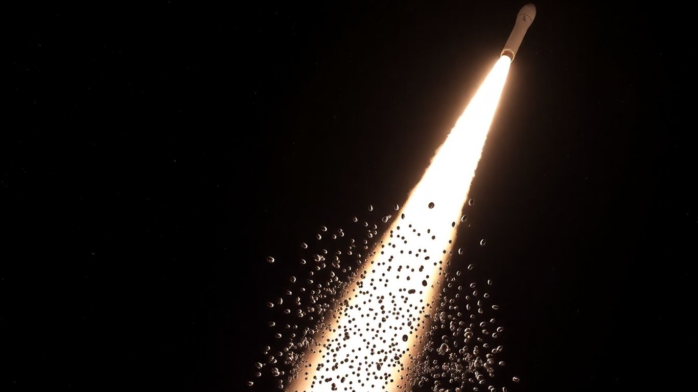 SpaceX rocket launches Starlink satellites into orbit.