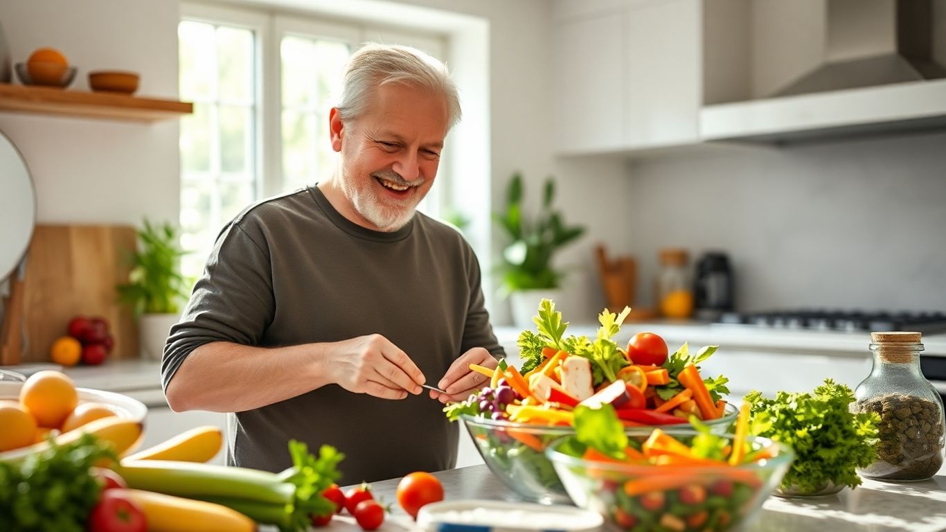 Seniors enjoying a healthy, joint-friendly meal together.