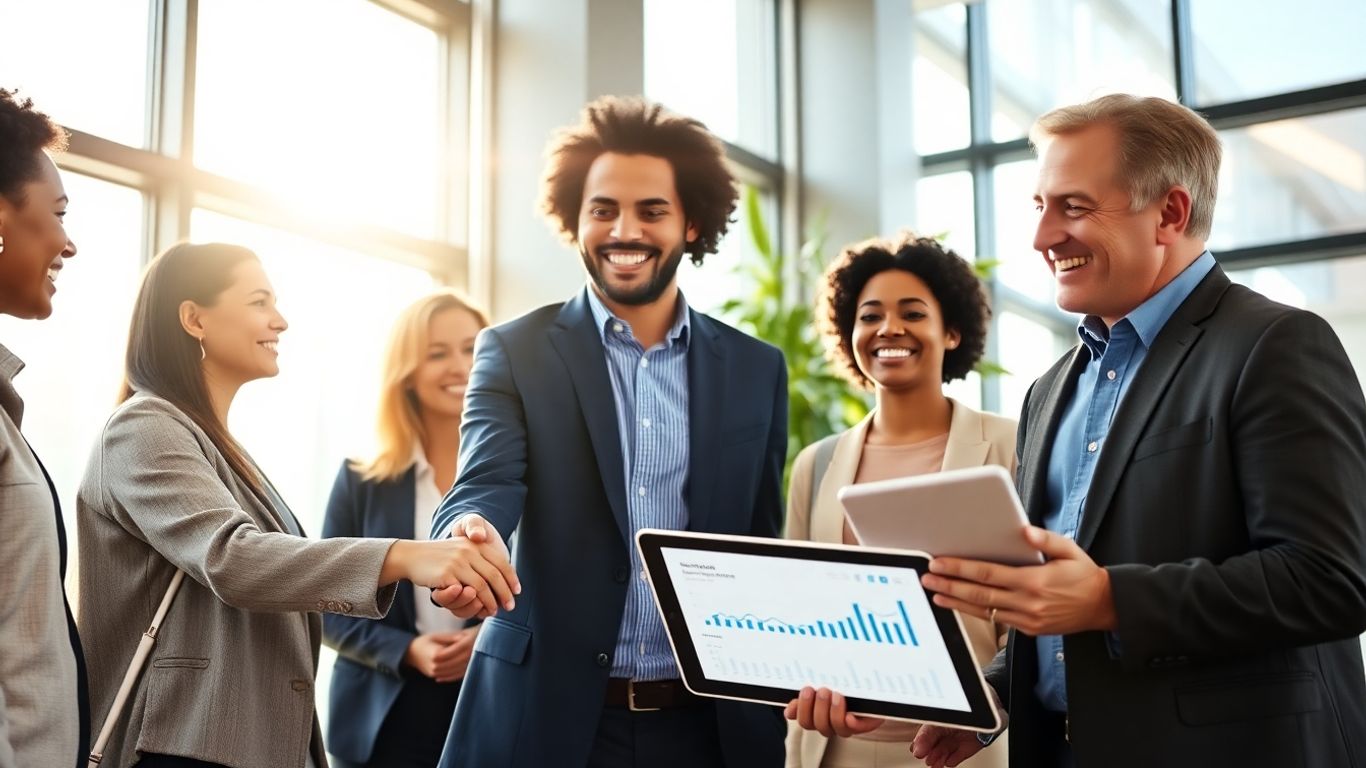 Personas y empresas recibiendo préstamos confiables en México.