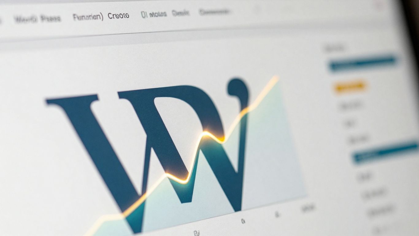 WordPress dashboard with performance metrics and speed indicators.