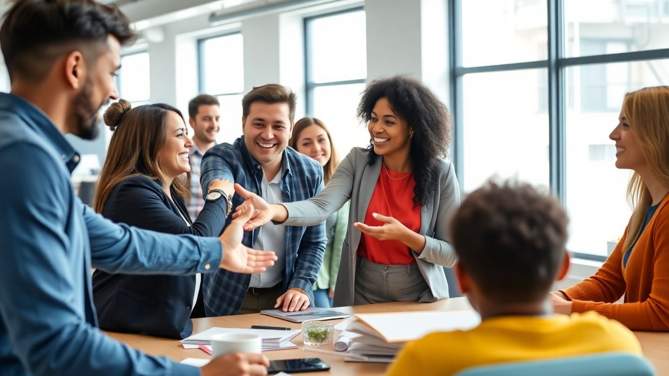 Team building activities promoting workplace mental wellness.