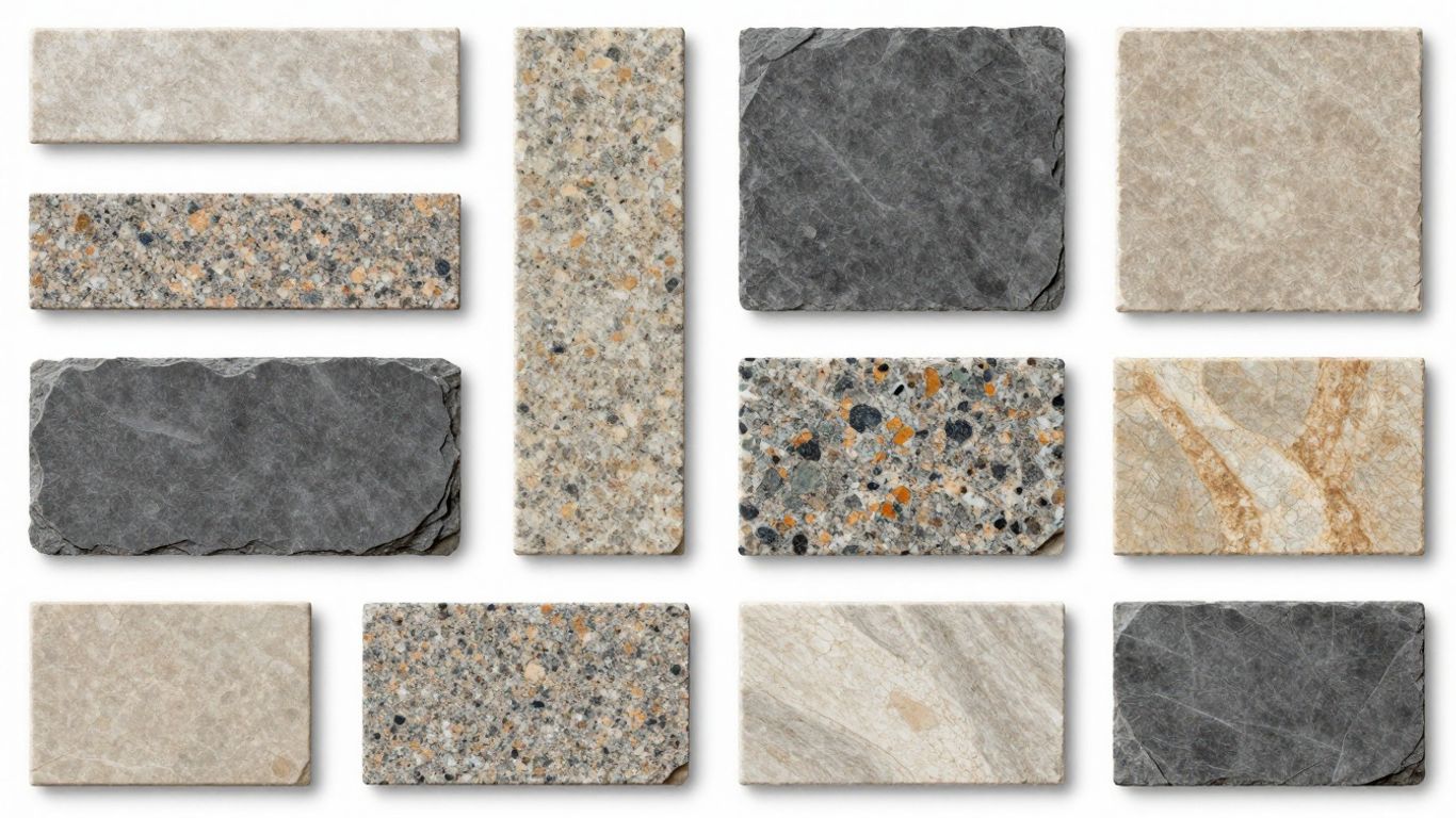 Natural stone slabs and tiles sketch