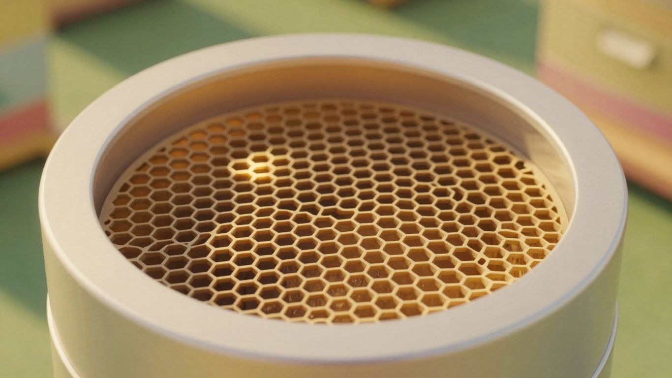 Modern beehive structure with hexagonal patterns.