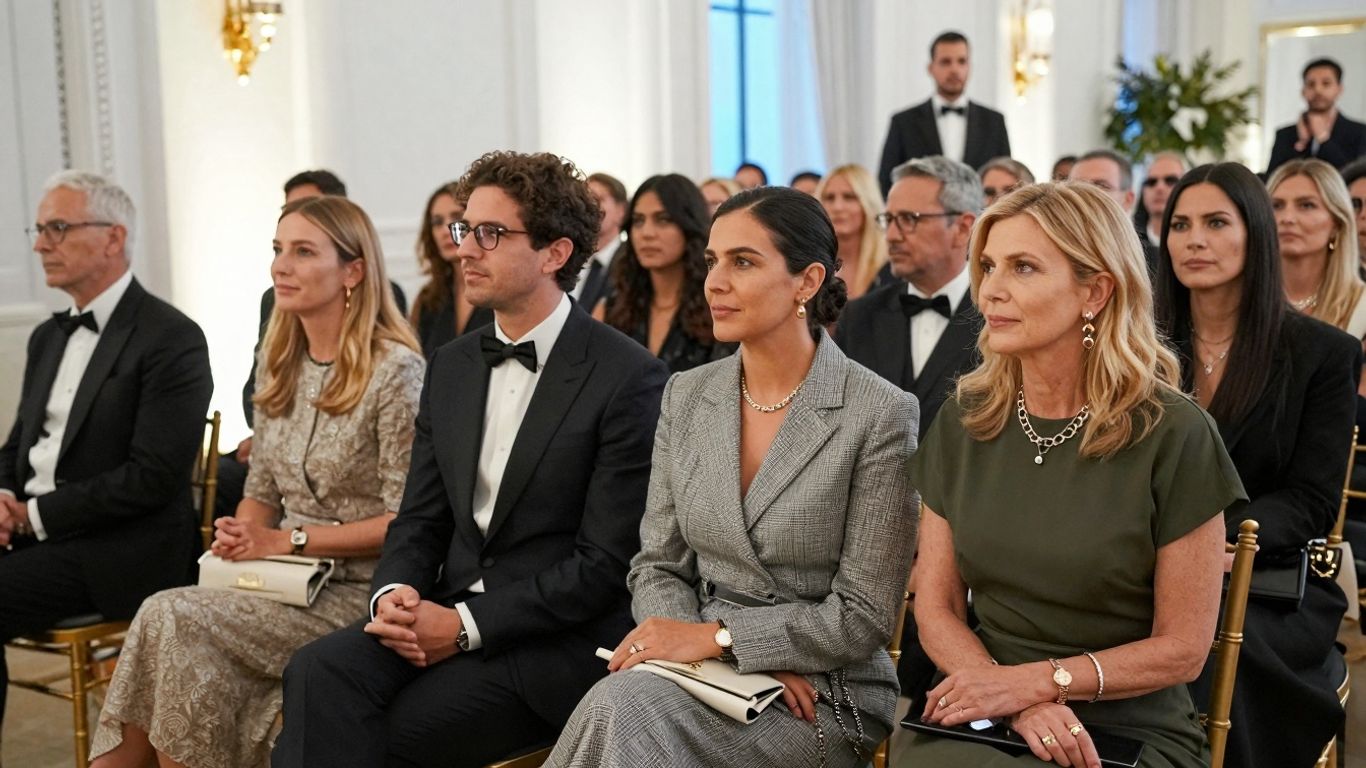 Oameni eleganți la un eveniment de top.