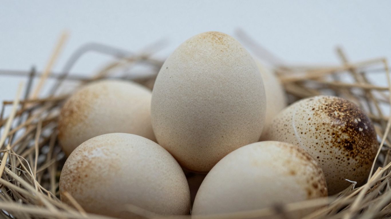 African Grey parrot eggs in a nest