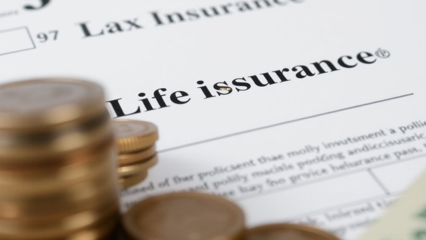 Assurance vie et argent avec un document fiscal.