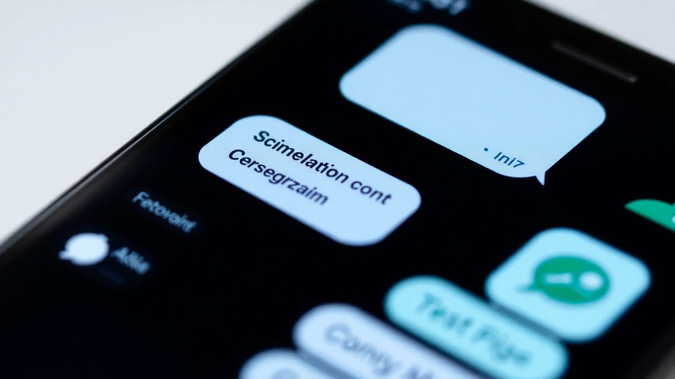 Realistic fake text message conversation on a phone.
