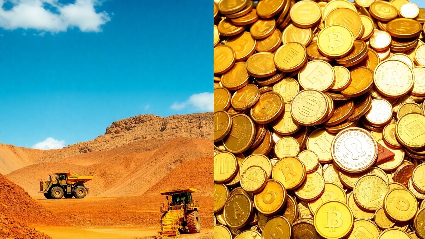 Gold mine vs. recycled gold jewelry.