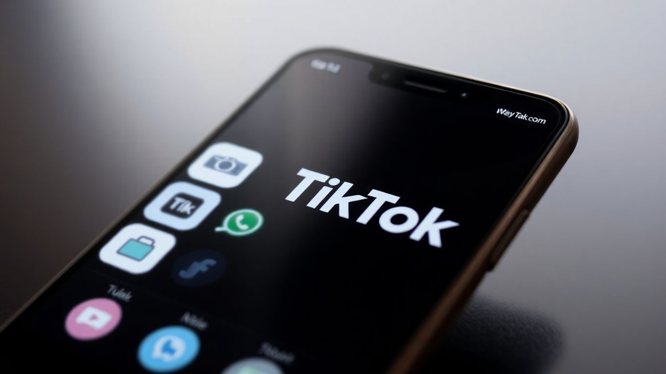 TikTok Shop mit Produkten und Einkaufswagen Symbolen