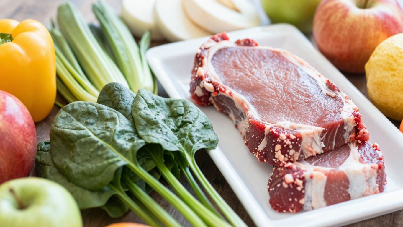 Aliments riches en fer, zinc et vitamine B12.