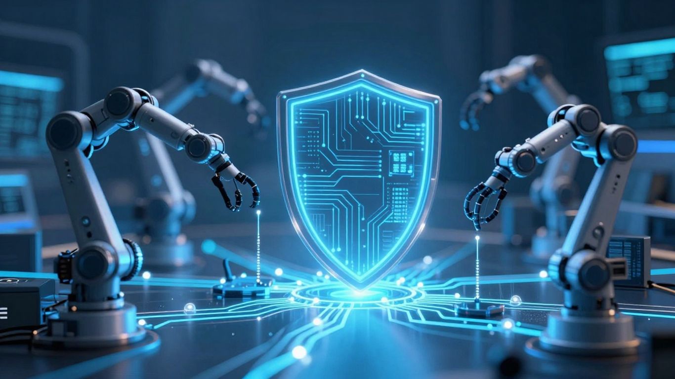 Digital shield protecting network nodes with automated arms.