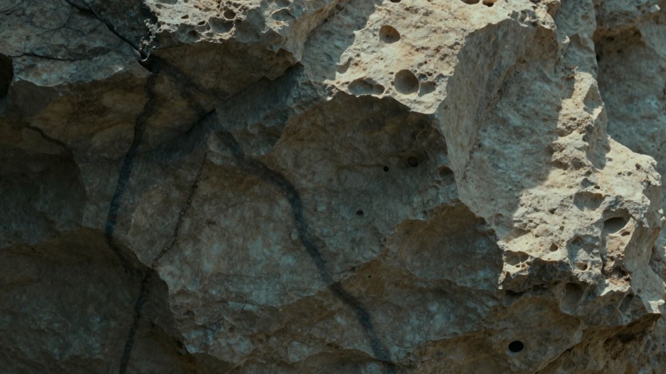 Formações rochosas de calcário com textura natural.