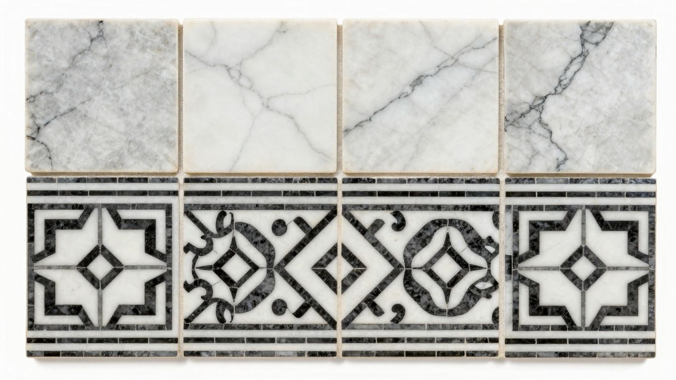 Boceto de baldosas de mosaico de mármol Spanish Mix