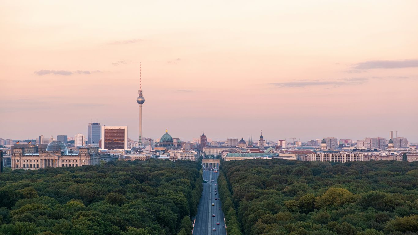 a view of a city from a high point of view