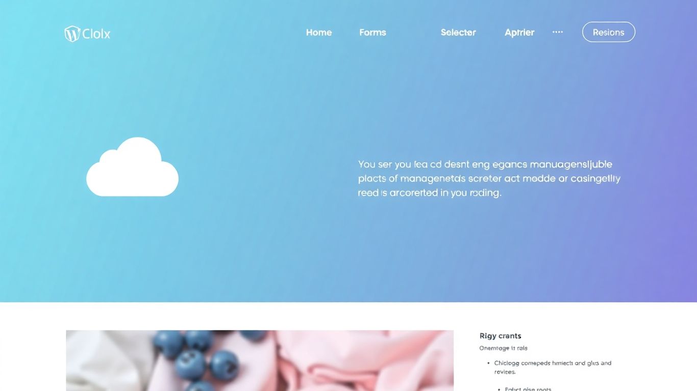 Cloudscribe CMS interface with cloud icon and code elements.