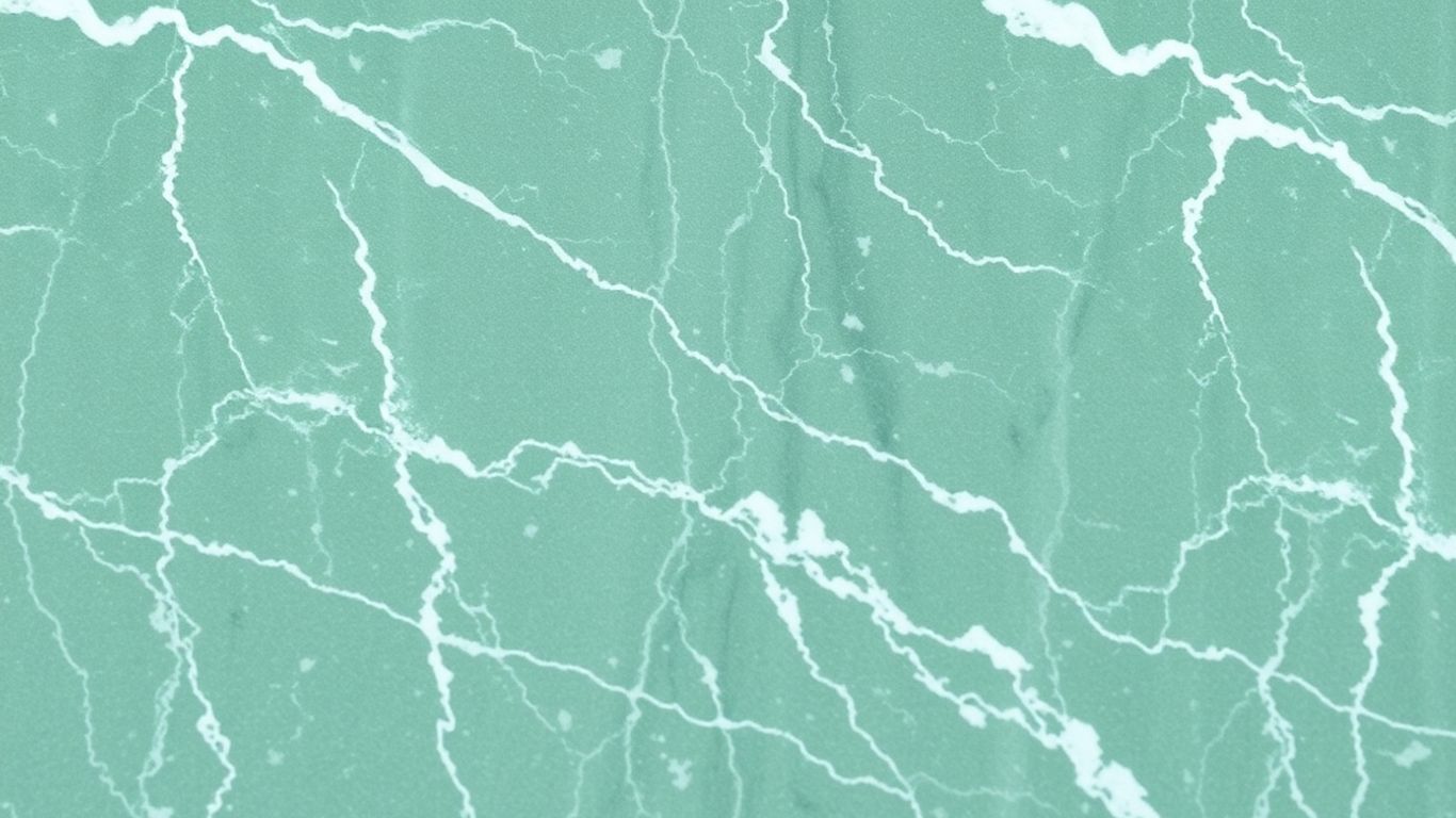 Polished Ming Green marble with intricate veining.