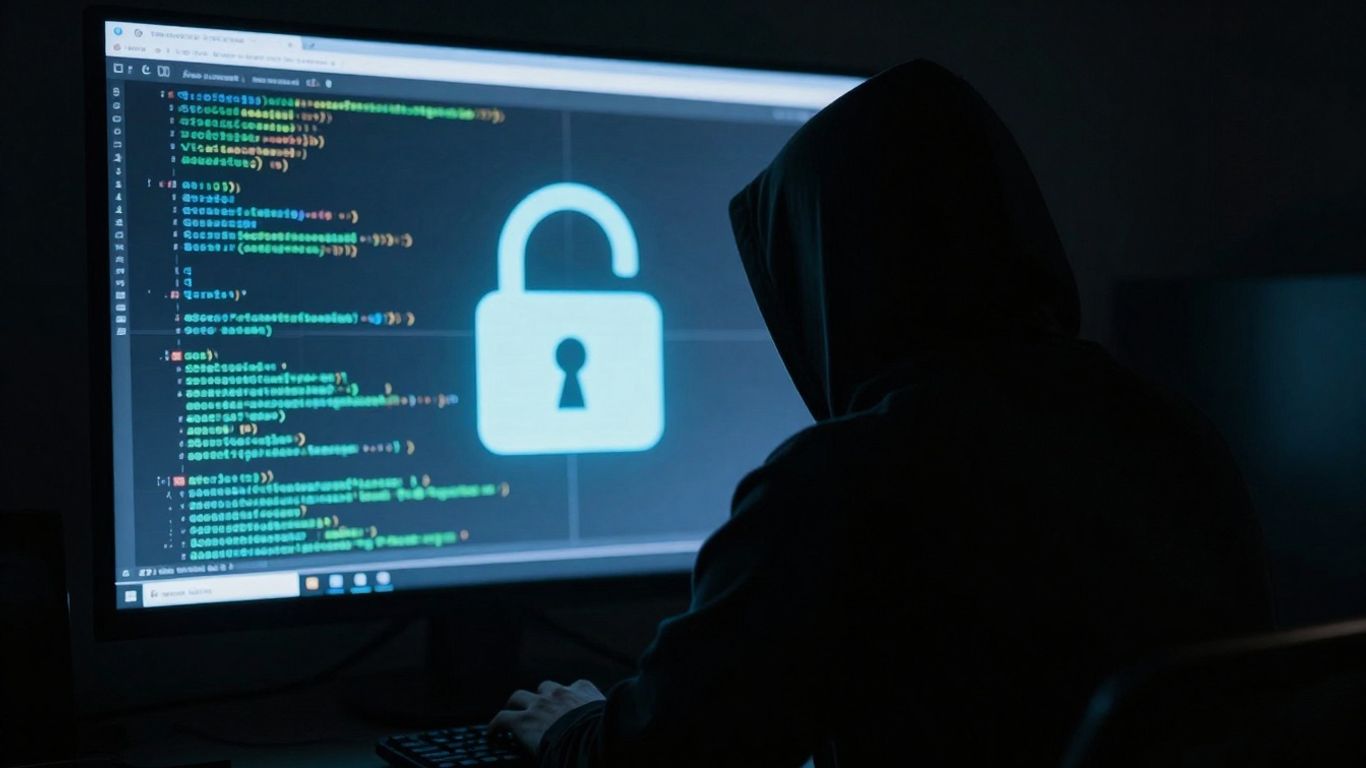 Malicious extension hijacking accounts on a computer screen.