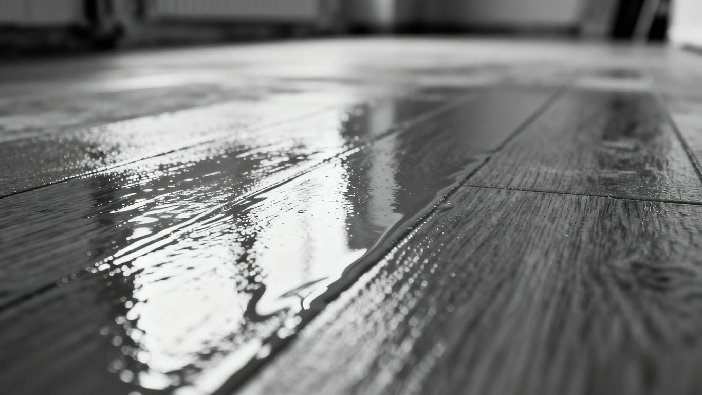 Lesklá polymerizovaná podlaha po voskovaní.