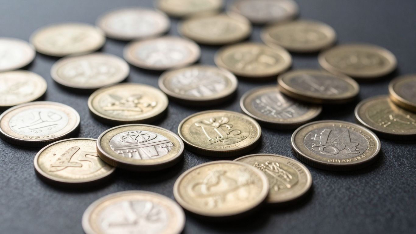 Collection of gold and silver coins