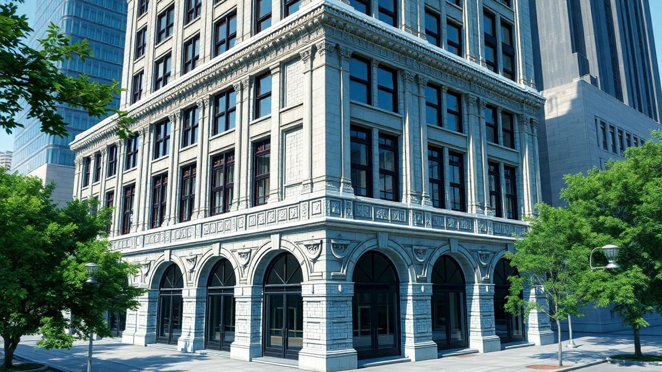 3D laser scan of Houston building exterior