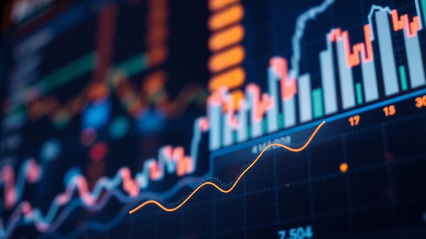 Financial market trends visualized abstractly for stock analysis.