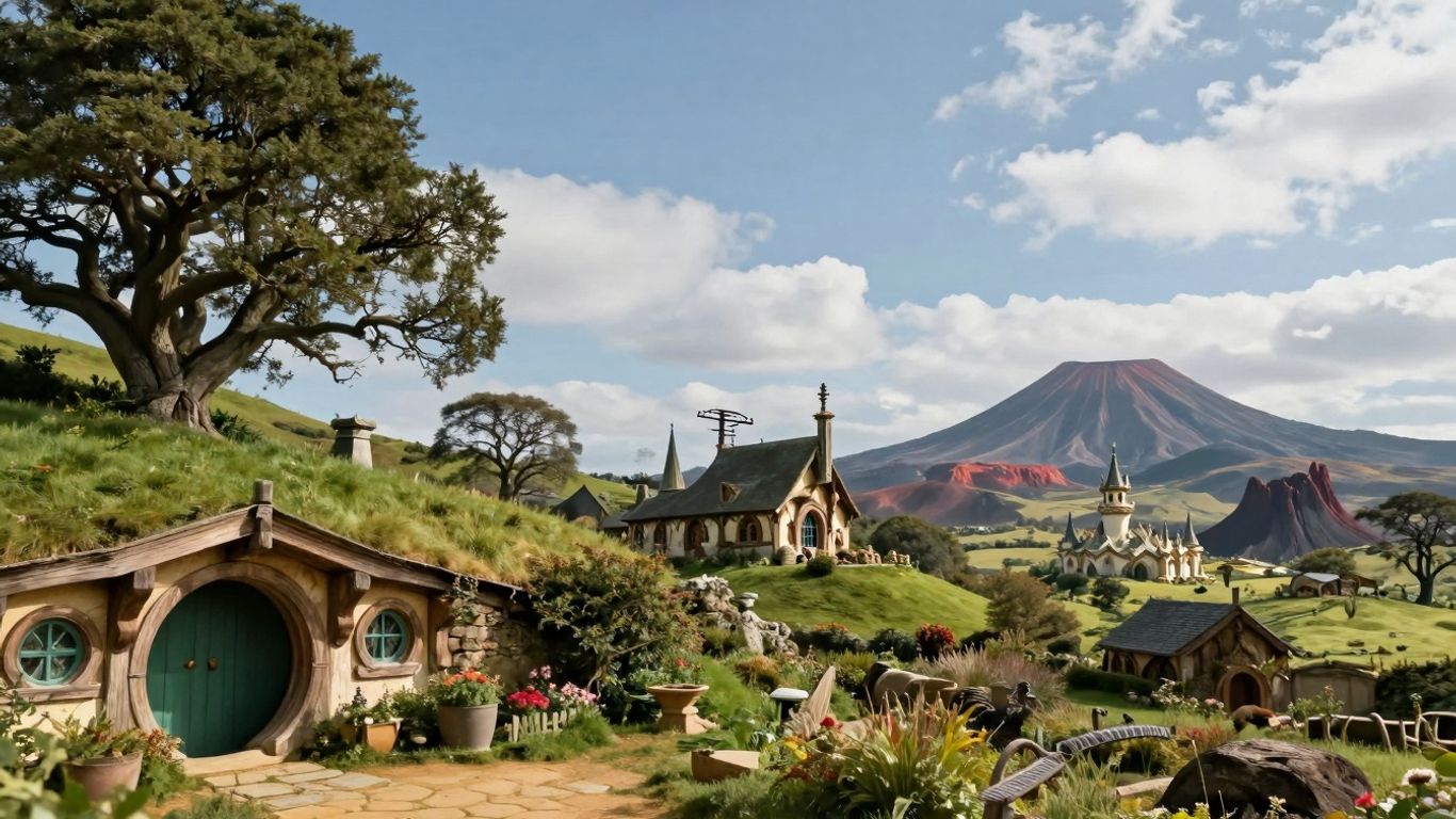 Krajobrazy Śródziemia z dodatków do Władcy Pierścieni.