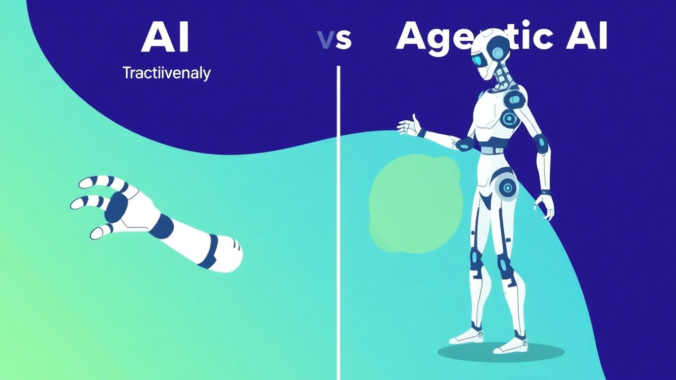 Agentic AI vs. Traditional Automation infographic