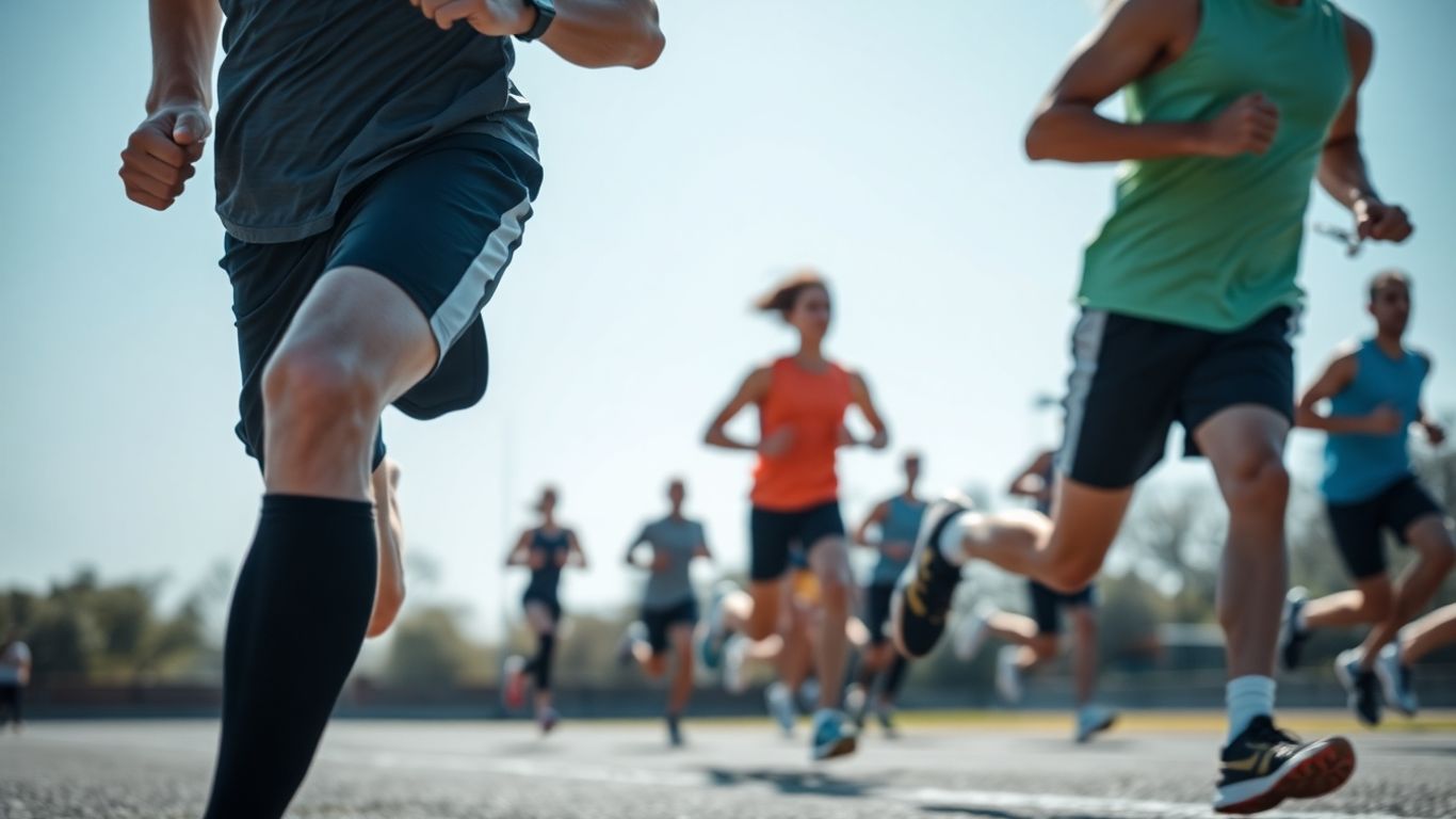 Läufer in Aktion während des Trainings