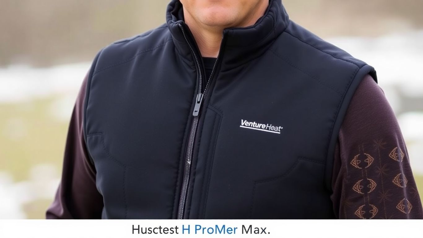 Venture Heat ProMax Heated Vest worn by a man outdoors.