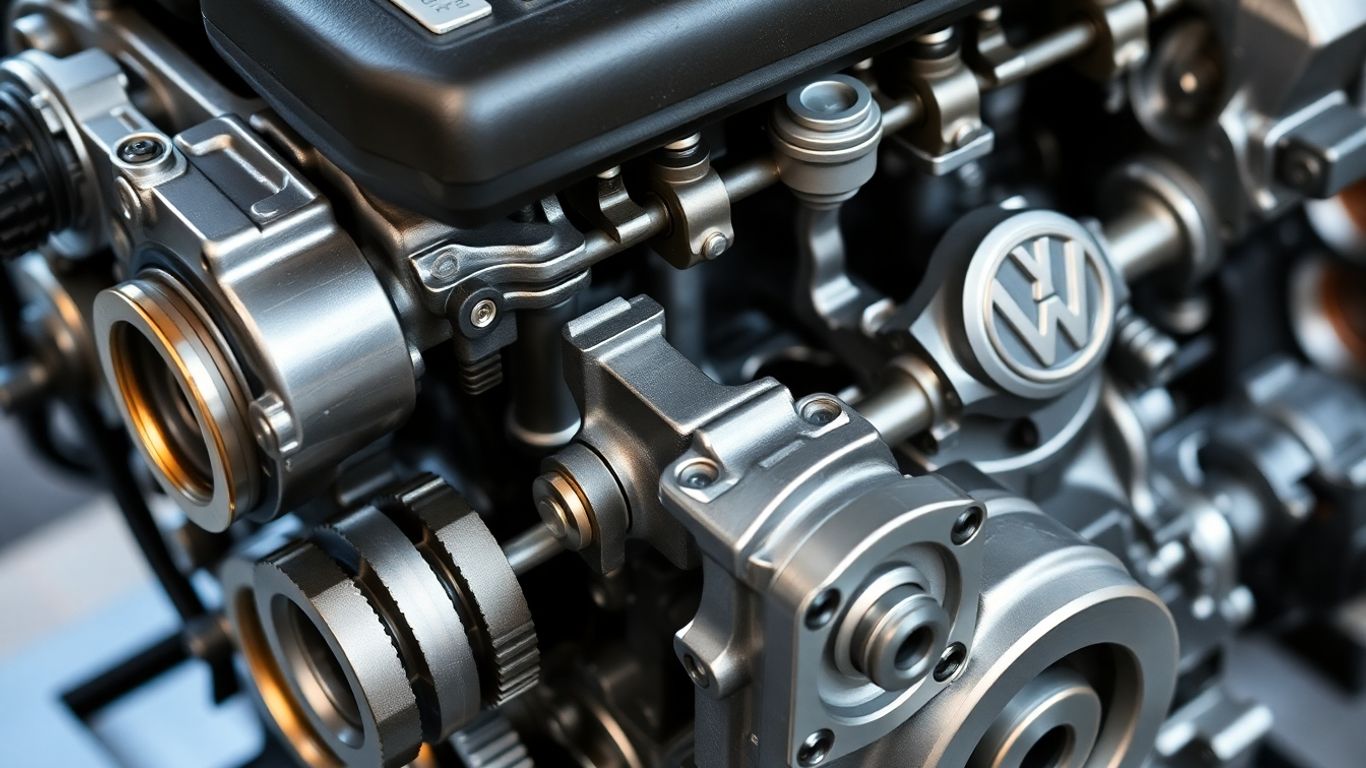 Volkswagen engine and gearbox assembly