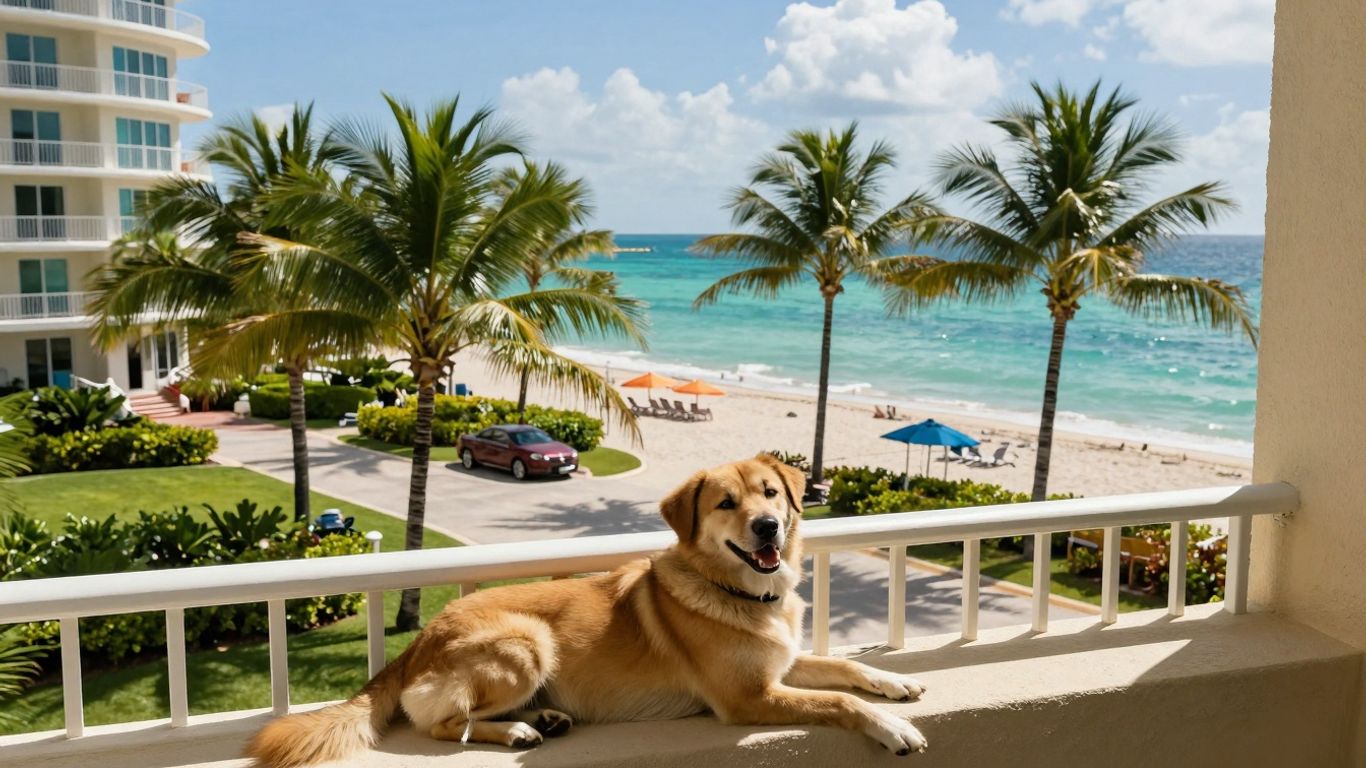 Pet-friendly beach resort in Aventura, Florida with ocean view.