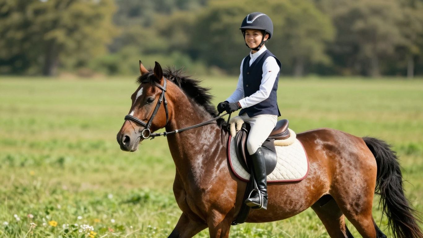 Young rider on pony at Canberra Riding Club