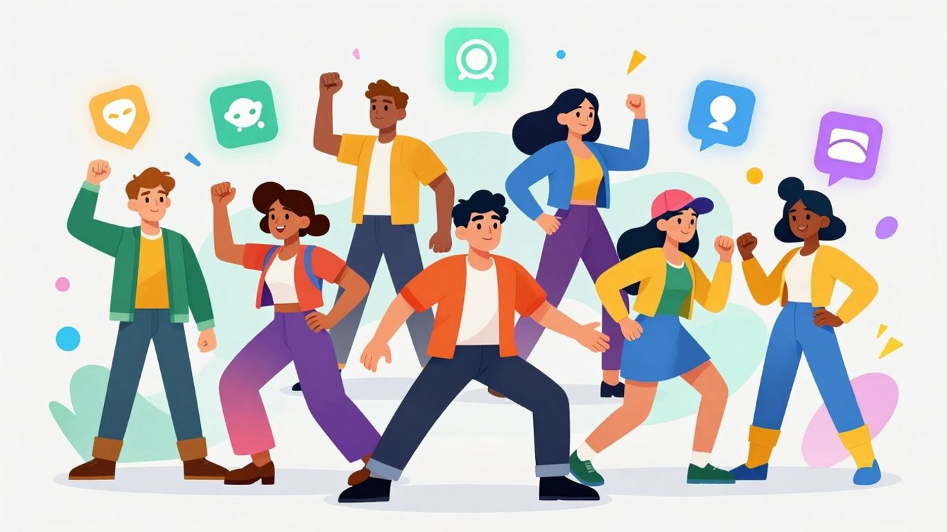 Pop culture characters in a game-like digital world.