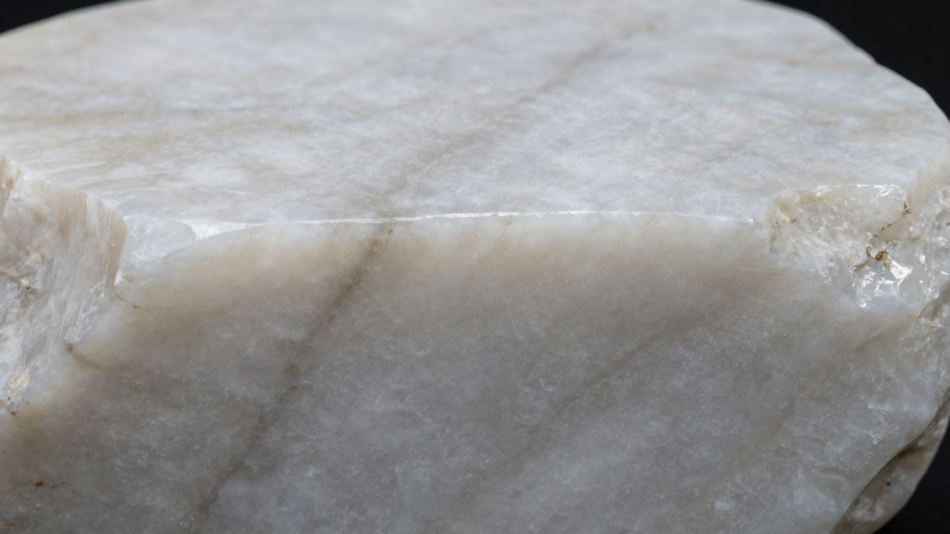 Polished Thassos white marble surface with subtle veining.