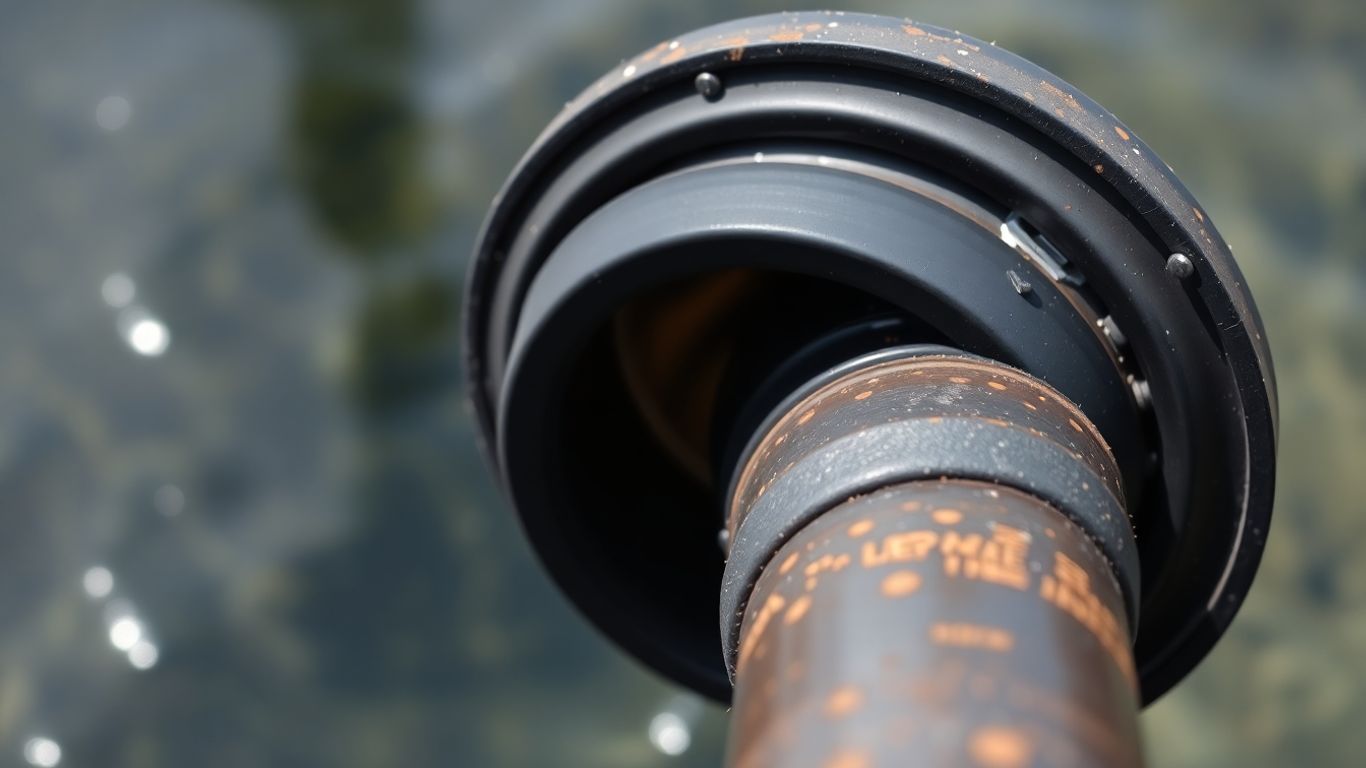 Newly installed well seal on a water well.