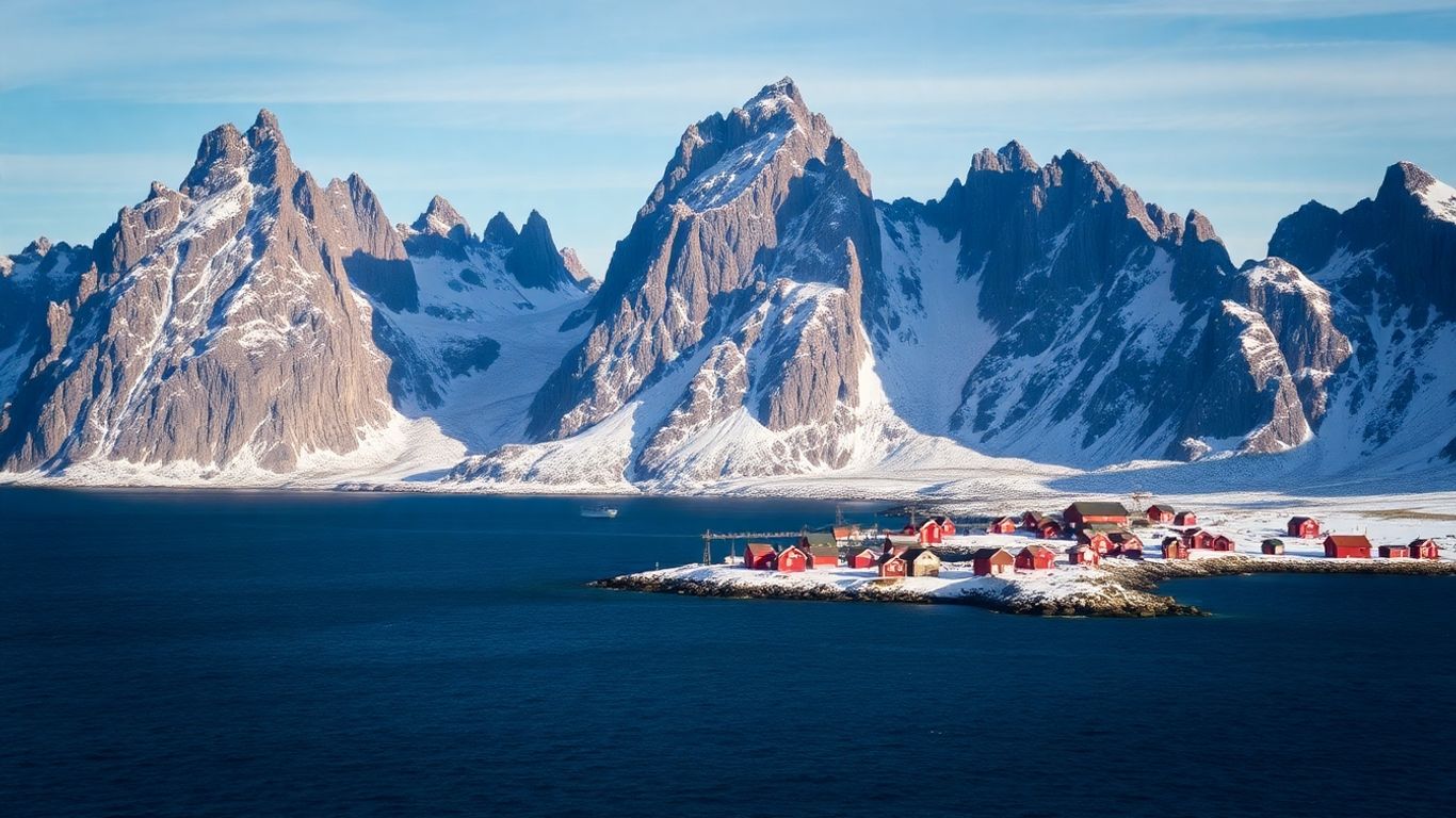 Lofoten Islands, Norway mountains and sea