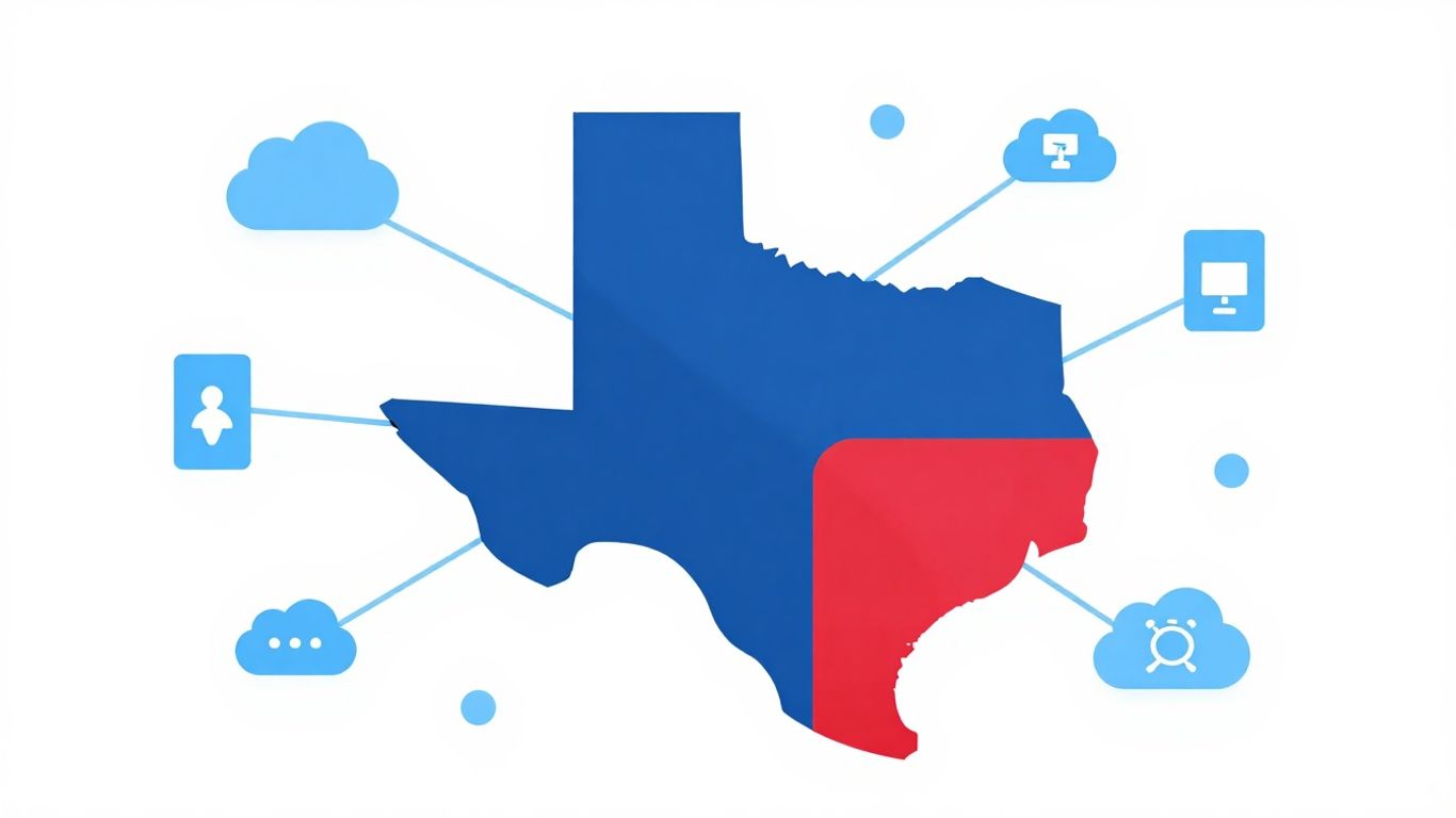 Texas VoIP solutions infographic for business communication.