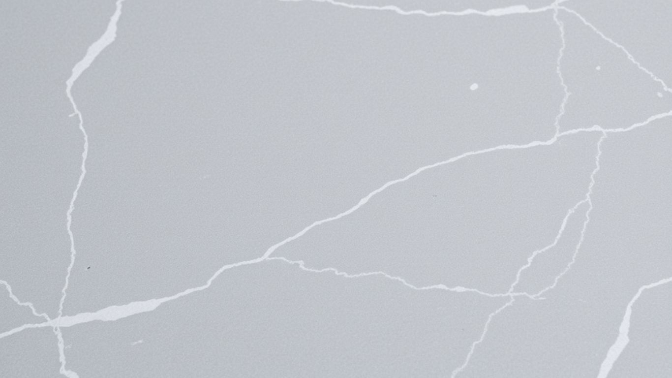 Tumbled Bardiglio marble tiles with grey tones and veining.